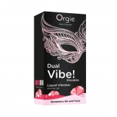 Съедобный жидкий вибратор Dual Vibe! со вкусом клубничного джина с тоником - 15 мл. - ORGIE - купить с доставкой в Муроме