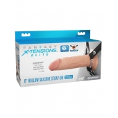Полый страпон на ремнях 6’’ Hollow Silicone Strap-on - Pipedream - купить с доставкой в Муроме