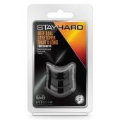 Черное эрекционное кольцо на мошонку Beef Ball Stretcher Snug X Long - Blush Novelties - в Муроме купить с доставкой