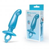 Голубая анальная пробка для массажа простаты Hither Silicone Prostate Plug - 14,3 см. - b-Vibe - в Муроме купить с доставкой