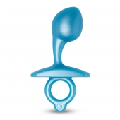 Голубая анальная пробка для массажа простаты Bulb Silicone Prostate Plug - 10,7 см. - b-Vibe - в Муроме купить с доставкой