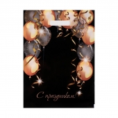 Пакет с вырубной ручкой и принтом в виде шариков (30х40 см) - Сима-Ленд - купить с доставкой в Муроме