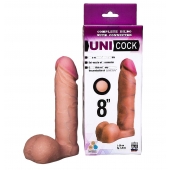Фаллическая насадка для страпона UNICOCK 8  - 20 см. - LOVETOY (А-Полимер) - купить с доставкой в Муроме