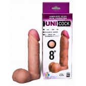 Фаллическая насадка для страпона UNICOCK 8  - 20 см. - LOVETOY (А-Полимер) - купить с доставкой в Муроме