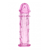 Розовая насадка фаллической формы - 12,5 см. - A-toys - в Муроме купить с доставкой