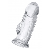 Прозрачная насадка на пенис с шипиками и коготком - 13,5 см. - A-toys - в Муроме купить с доставкой