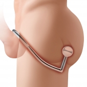 Кольцо на пенис с анальным стимулятором Stainless Steel Anal Hook   Cock Ring - BlueLine - в Муроме купить с доставкой