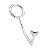Кольцо на пенис с анальным стимулятором Stainless Steel Anal Hook   Cock Ring - BlueLine - в Муроме купить с доставкой