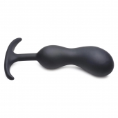 Черный массажер простаты с утяжелителями Premium Silicone Weighted Prostate Plug Large - 18,8 см. - XR Brands - в Муроме купить с доставкой