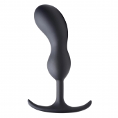 Черный массажер простаты с утяжелителями Premium Silicone Weighted Prostate Plug Large - 18,8 см. - XR Brands - в Муроме купить с доставкой