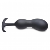 Черный массажер простаты с утяжелителями Premium Silicone Weighted Prostate Plug XL - 20,8 см. - XR Brands - в Муроме купить с доставкой