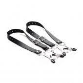 Ремни с зажимами для половых губ Spread Labia Spreader Straps with Clamps - XR Brands - купить с доставкой в Муроме