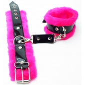 Оковы на ноги с розовым мехом BDSM Light - БДСМ Арсенал - купить с доставкой в Муроме