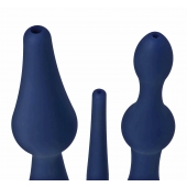 Набор из 3 универсальных насадок для анального душа Universal 3 Piece Silicone Enema Attachment Set - XR Brands - купить с доставкой в Муроме