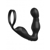 Черный вибростимулятор простаты с эрекционным кольцом Ass-Gasm Pro P-Spot Milker - Pipedream - в Муроме купить с доставкой