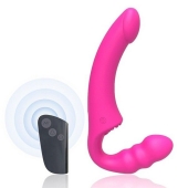 Розовый безремневой страпон Straples Strap-On Dildo - Erokay - купить с доставкой в Муроме