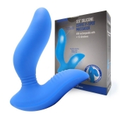 Синий вибромассажер простаты 3,5’’ Curve P-spot Massager - 12 см. - Erokay - в Муроме купить с доставкой