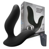Черный вибромассажер простаты 3,5’’ Remote Control Curve P-spot Massager - 12 см. - Erokay - в Муроме купить с доставкой
