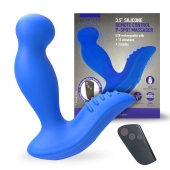 Синий вибромассажер простаты 3,5’’ Remote Control P-spot Massager - 12,5 см. - Erokay - в Муроме купить с доставкой