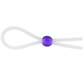 Прозрачное лассо с фиолетовой бусиной SILICONE COCK RING WITH BEAD LAVENDER - NMC - в Муроме купить с доставкой