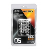 Прозрачная насадка с капельками STAY HARD COCK SLEEVE 05 CLEAR - Blush Novelties - в Муроме купить с доставкой