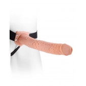 Фаллопротез телесного цвета Hollow Strap-On - 29 см. - Pipedream - купить с доставкой в Муроме