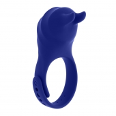 Синее эрекционное виброкольцо с клиторальной подушечкой и пультом ДУ Adjustable Fun Ring - Zero Tolerance - в Муроме купить с доставкой