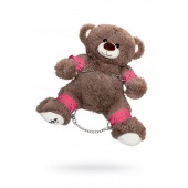 Бондажный набор: бурый мишка с розовыми оковами и наручниками - Pecado - купить с доставкой в Муроме