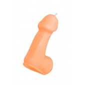 Оранжевая свеча в форме пениса - 47 гр. - Pecado - купить с доставкой в Муроме