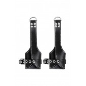 Черные подвесы с белой строчкой - Pecado - купить с доставкой в Муроме