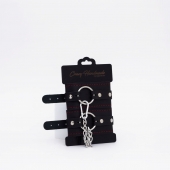 Черно-красные кожаные оковы - Crazy Handmade - купить с доставкой в Муроме