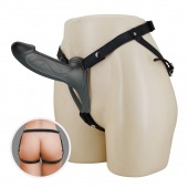 Черный полый мужской страпон London - 16,8 см. - Baile - купить с доставкой в Муроме