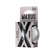 Черные утолщенные презервативы MAXUS Extra Strong с железным кейсом - 3 шт. - Maxus - купить с доставкой в Муроме