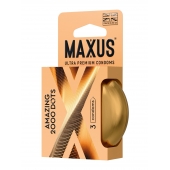 Точечные презервативы MAXUS 2000 Amazing Dots с железным кейсом - 3 шт. - Maxus - купить с доставкой в Муроме