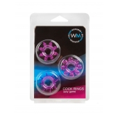 Набор из 3 лиловых эрекционных колец различной формы - Erowoman-Eroman - в Муроме купить с доставкой