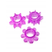 Набор из 3 лиловых эрекционных колец различной формы - Erowoman-Eroman - в Муроме купить с доставкой