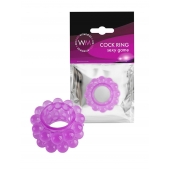 Лиловое эрекционное кольцо с 2 рядами стимулирующих шариков - Erowoman-Eroman - в Муроме купить с доставкой