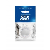 Эрекционное кольцо со стимулирующими шариками сверху и снизу - Sex Expert - в Муроме купить с доставкой