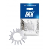 Эластичное эрекционное кольцо с шариками и лучами - Sex Expert - в Муроме купить с доставкой