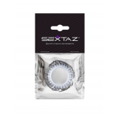 Эластичное эрекционное колечко с черными «ресничками» - Sextaz - в Муроме купить с доставкой