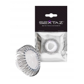 Эластичное эрекционное кольцо с длинными черными «ресничками» - Sextaz - в Муроме купить с доставкой