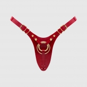 Красный пояс для фиксации насадок Strap-On-Me Leatherette Harness Fabulous - Strap-on-me - купить с доставкой в Муроме