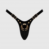 Черный пояс для фиксации насадок Strap-On-Me Leatherette Harness Fabulous - Strap-on-me - купить с доставкой в Муроме