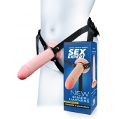 Мужской полый страпон на регулируемых ремешках - 22 см. - Sex Expert - купить с доставкой в Муроме