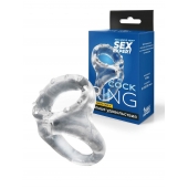 Прозрачное двойное эрекционное кольцо - Sex Expert - в Муроме купить с доставкой