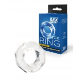 Прозрачное эрекционное кольцо в форме гайки - Sex Expert - в Муроме купить с доставкой