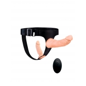 Женский страпон с 2 насадками, вибрацией и пультом ДУ - Erowoman-Eroman - купить с доставкой в Муроме