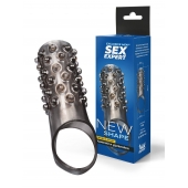 Дымчатая насадка на пенис с выпуклостями - 12 см. - Sex Expert - в Муроме купить с доставкой
