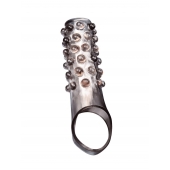 Дымчатая насадка на пенис с выпуклостями - 11 см. - Sex Expert - в Муроме купить с доставкой