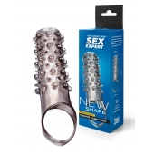 Дымчатая насадка на пенис с шипами и выпуклостями - 12 см. - Sex Expert - в Муроме купить с доставкой